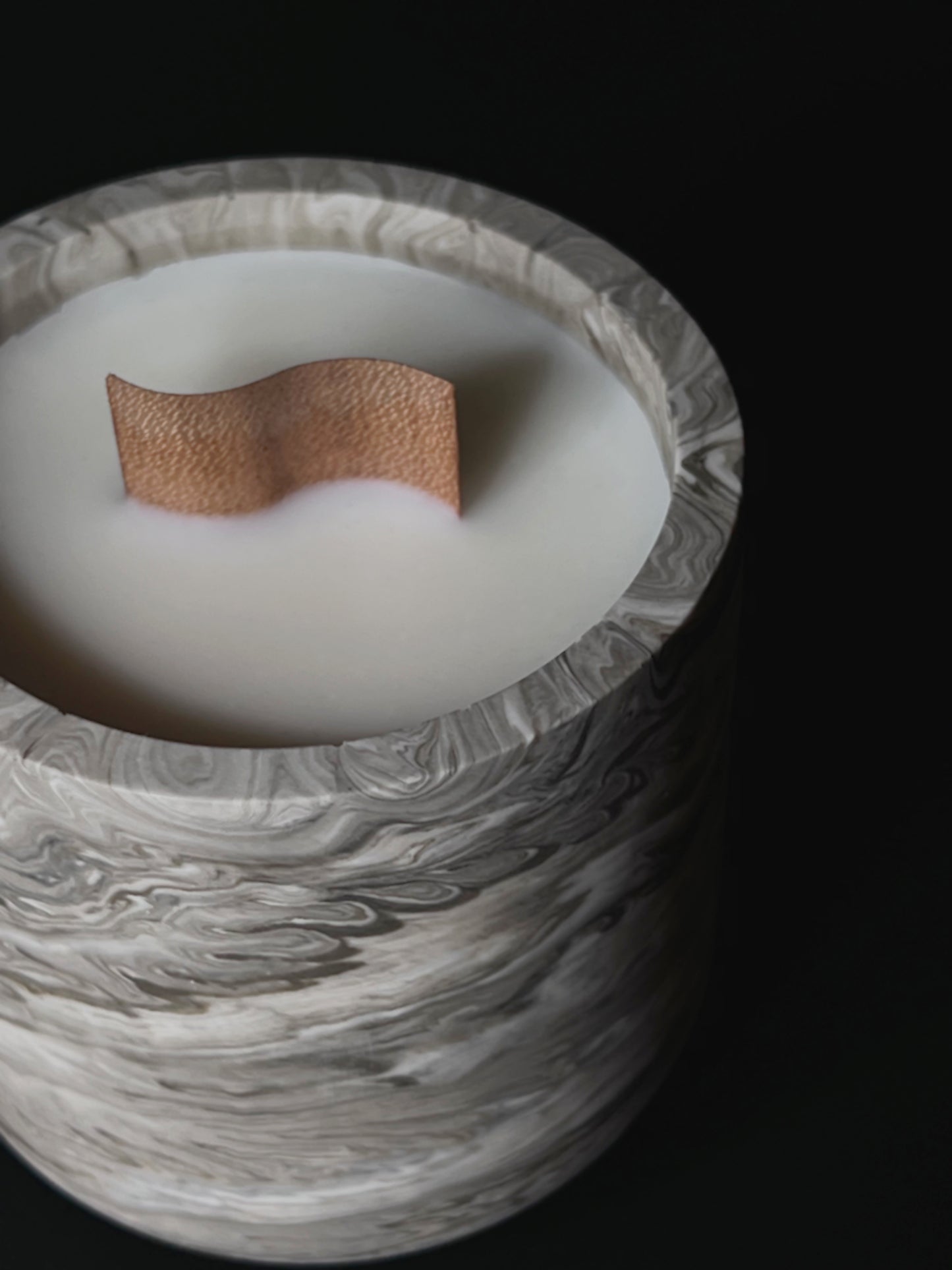 Sojų vaško žvakė indelyje I Brown marble